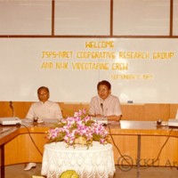 Welcome JSPS-NRCT Cooperative Research Group and NHK Videotapig Crew. September 12, 1985